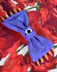 Image 1 of Laser Fanged Purple Hair Bow