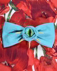 Image 3 of Star Fanged Blue Hair Bow
