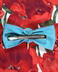 Image 2 of Star Fanged Blue Hair Bow