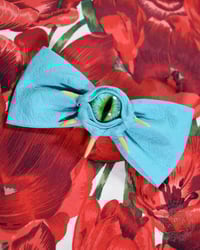 Image 1 of Star Fanged Blue Hair Bow
