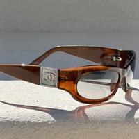 Image 1 of Chanel Dark Brown CC Plaque Sunglasses