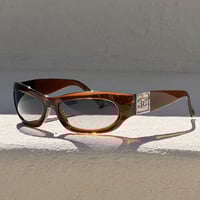 Image 2 of Chanel Dark Brown CC Plaque Sunglasses