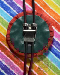 Image 2 of Red Scaly Eye Bolo Tie