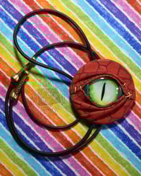Image 3 of Red Scaly Eye Bolo Tie