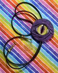 Image 1 of Purple Scaly Eye Bolo Tie