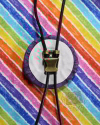 Image 3 of Purple Scaly Eye Bolo Tie