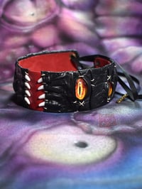 Image 1 of Black & Red Chomp Choker