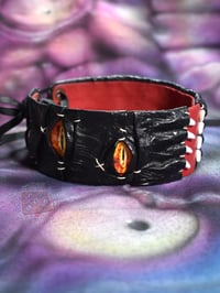 Image 3 of Black & Red Chomp Choker