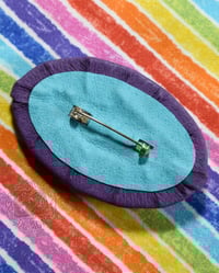 Image 3 of Purple & Blue Double Eye Pin