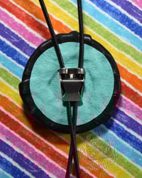 Image 2 of Black & Green Wyrm Bolo Tie