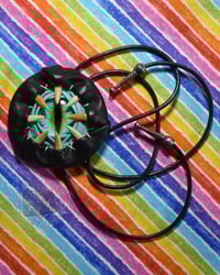 Image 3 of Black & Green Wyrm Bolo Tie