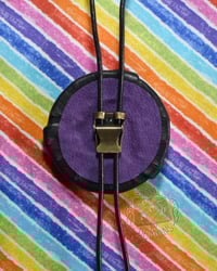 Image 2 of Black & Purple Wyrm Bolo Tie