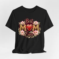 Image 5 of Best Mom Ever Floral Leopard Heart Tee