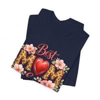 Image 6 of Best Mom Ever Floral Leopard Heart Tee