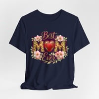 Image 7 of Best Mom Ever Floral Leopard Heart Tee