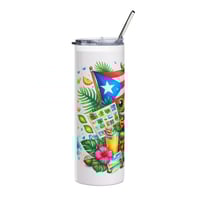 Image 2 of Puerto Rico Tropical Frog 20oz Stainless Steel Tumbler — Camera, Flag & Island Vibes