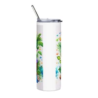 Image 3 of Puerto Rico Tropical Frog 20oz Stainless Steel Tumbler — Camera, Flag & Island Vibes