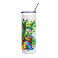 Image 4 of Puerto Rico Tropical Frog 20oz Stainless Steel Tumbler — Camera, Flag & Island Vibes