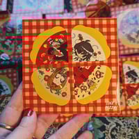 Image 2 of love & pizza sticker