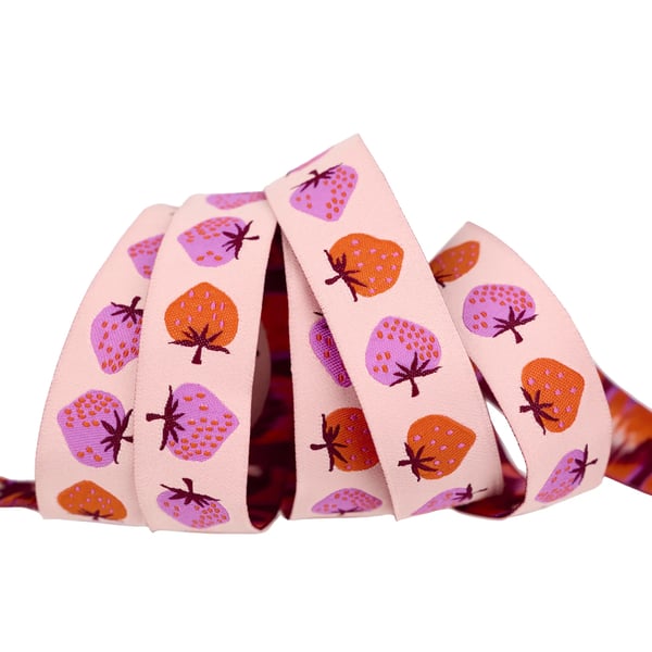 Image of Strawberry Peach 7/8" Wide Ribbon  1 Yard Cuts