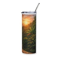 Image 4 of 20oz Stainless Tumbler - Puerto Rican Flag Guitar Sunset Design