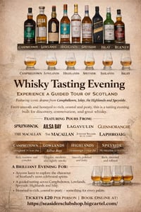 Whisky Tasting Evening - May 1st at 7pm