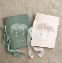 Image 2 of Custom order - willow trees handmade covered wedding vow books SET of 2 - 1 her vows and 1 his vows