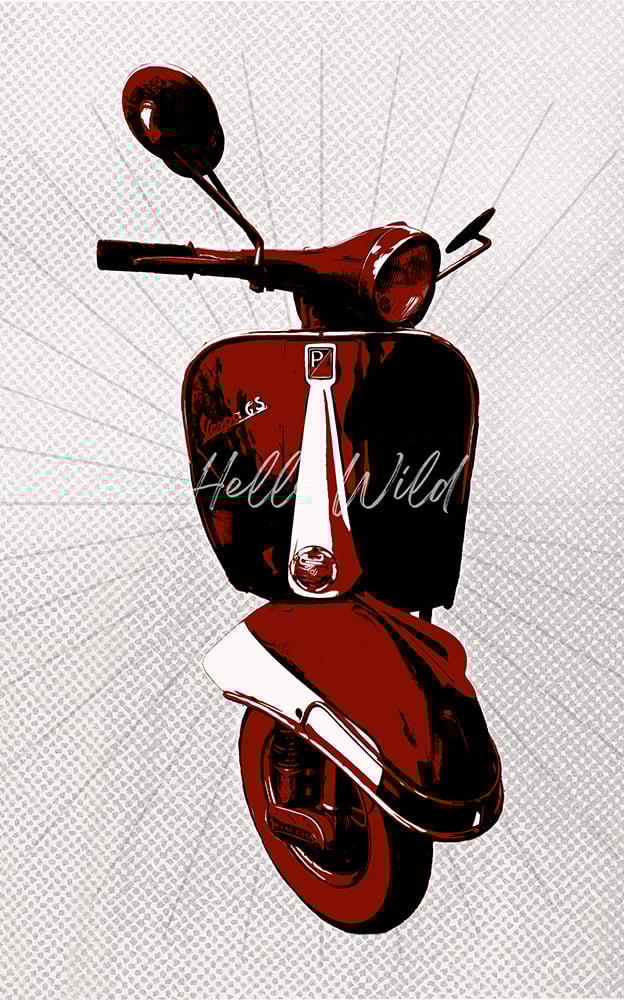 Image of Red Vespa