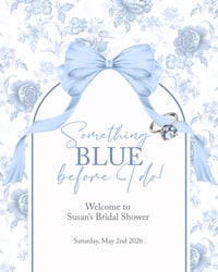 "Something Blue" Shower Welcome Sign