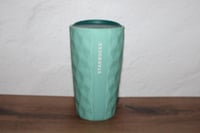 Image 1 of STARBUCKS 3D Geometric Textured Turquoise Ceramic Double Wall Tumbler