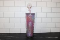 Image 1 of Starbucks WICKED Glinda Upland Prism Pink 24oz Cold Cup Tumbler Limited