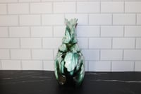 Image 2 of Rare Vintage California Alix Studio Ceramic Green Rooster 3-Piece Pitcher  1950's