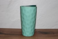 Image 2 of STARBUCKS 3D Geometric Textured Turquoise Ceramic Double Wall Tumbler