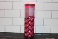 Image 2 of Starbucks Valentine Tumbler Pixel Hearts 16oz Red Pink Coffee Cup