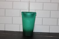 Image 3 of Starbucks 2022 Waxberry Mint Green Ombre Studded Tumbler 16oz