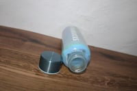 Image 4 of Starbucks Iridescent Aqua Luster Glass Water Bottle Wave Art 20oz
