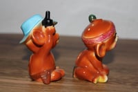 Image 4 of Vintage Tom &amp; Jerry Cowboy Indian Salt Pepper Shakers Ceramic READ