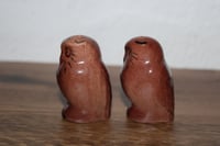 Image 4 of Vintage Whimsical Kitschy MCM Glossy Owl Salt Pepper Shakers