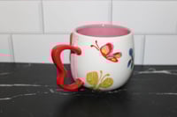 Image 4 of Starbucks Butterfly Coffee Mug With Red Butterfly Shaped Handle
