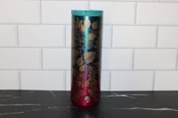 Image 1 of Starbucks Fall Teal Berry Rose Stainless Steel Insulated Tumbler Floral Gold