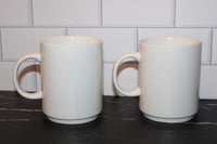 Image 6 of Starbucks Seattle WA Coffee Mug Set of 2 14oz Stackable White