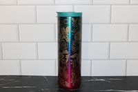 Image 2 of Starbucks Fall Teal Berry Rose Stainless Steel Insulated Tumbler Floral Gold