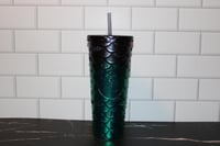 Image 1 of Starbucks Iridescent Mermaid Scales Tumbler Green Purple 24 oz