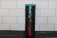 Image 3 of Starbucks Fall Teal Berry Rose Stainless Steel Insulated Tumbler Floral Gold