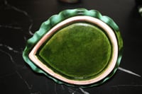 Image 8 of Rare Vintage California Alix Studio Ceramic Green Rooster 3-Piece Pitcher  1950's