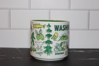 Image 3 of Starbucks WASHINGTON BTS Been There Series Coffee Mug Evergreen State Sasquatch