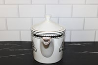 Image 3 of Grace Teaware Skull Teapot Gothic Black White Gold Trim Porcelain