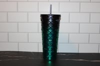 Image 3 of Starbucks Iridescent Mermaid Scales Tumbler Green Purple 24 oz