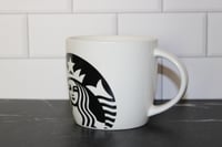 Image 2 of Starbucks Coffee Mug White with Black Mermaid Logo Siren 14oz