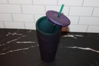 Image 5 of Starbucks Purple Green Swirl Mermaid Cold Cup 24oz Venti Tumbler